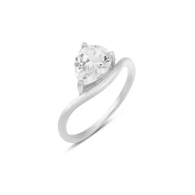 Shymi Women's Pear Pinky Ring - Silver