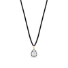 Shymi Women's Pear Shape Stone On A Black Cord In Black