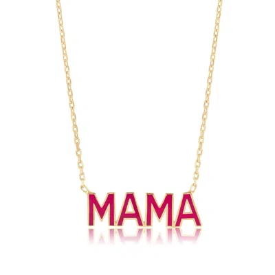 Shymi Women's Pink / Purple / Gold Mama Name Plate In Multi