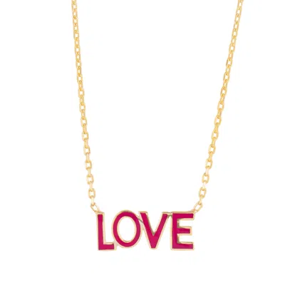 Shymi Women's Pink / Purple Love Name Plate In Multi