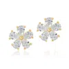 Shymi Women's Prong-set Flower Studs - Gold