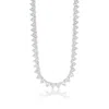 Shymi Women's Prong-set Heart Tennis Necklace - Silver In Metallic