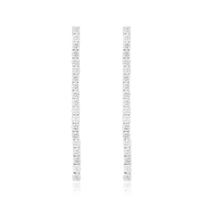 Shymi Women's Prong-set Tennis Drops - Silver