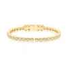 Shymi Women's Round Bezel Open Bangle - Gold