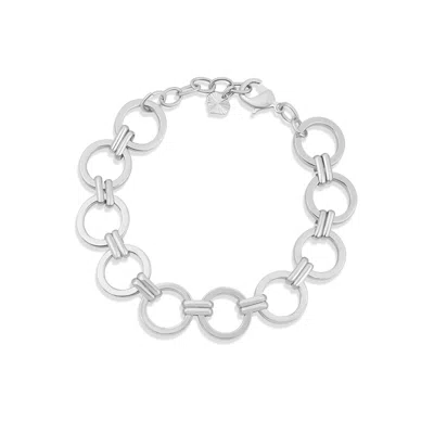 Shymi Women's Round Link Statement Bracelet - Silver