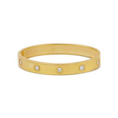 Shymi Women's Round Stone Bangle - Gold