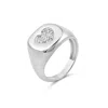 Shymi Women's Silver Pave Heart Signet Ring In Metallic