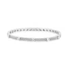 Shymi Women's Slim Pave Round Stone Bangle - Silver