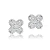 Shymi Women's Small Clover Earrings - Silver In Metallic