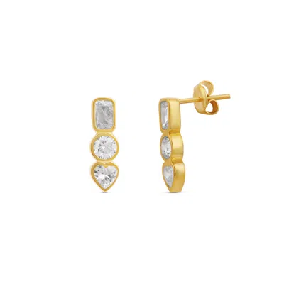 Shymi Women's Small Multi Shape Drop Earrings - Gold
