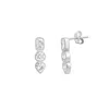 Shymi Multi Shape Drop Stud Earrings In Silver