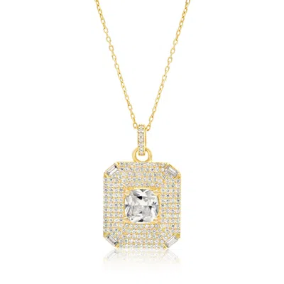Shymi Women's Square Medallion Pendant - Gold