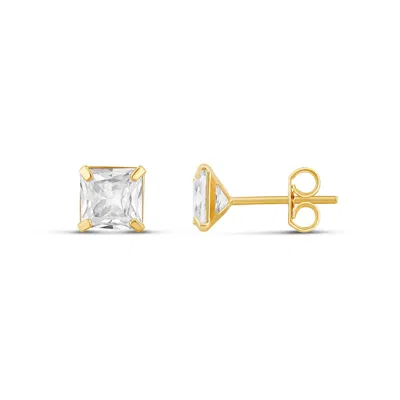 Shymi Women's Square Prong-set Mini Studs - Gold