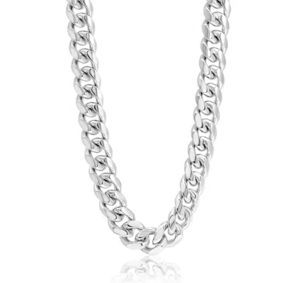 Shymi Women's Statement Cuban Necklace- Silver