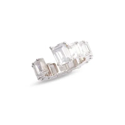 Shymi Women's Statement Emerald Band - Silver