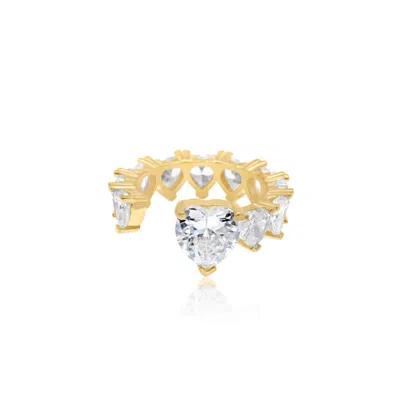 Shymi Women's Statement Heart Band - Gold