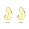 Shymi Women's Textured Bean Hoops - Gold In Gold
