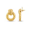 Shymi Women's Textured Round Drop Earrings - Gold