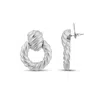 Shymi Women's Textured Round Drop Earrings - Silver In Metallic