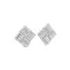 Shymi Textured Square Statement Earrings In Metallic
