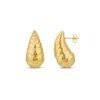 Shymi Women's Textured Tear Drop Hoops - Gold