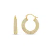 Shymi Women's Thick Pave Hoops - Gold