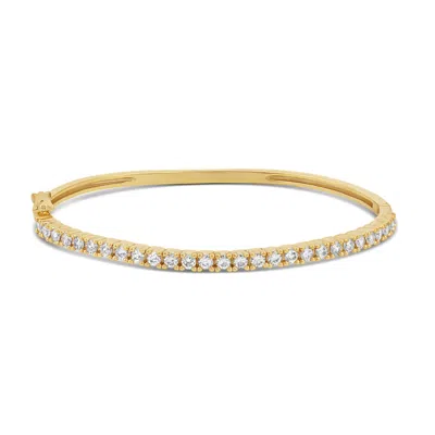 Shymi Women's Thin Stone Bangle - Gold