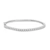 Shymi Women's Thin Stone Bangle - Silver In Silver