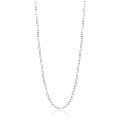 Shymi Women's Thin Tennis Necklace - Silver