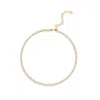 Shymi Cubic Zirconia Tennis Anklet In Gold