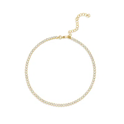 Shymi Women's Three Mm Round Bezel Anklet - Gold