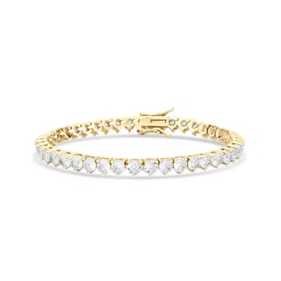 Shymi Women's Three Prong Four Mm Round Tennis Bracelet - Gold