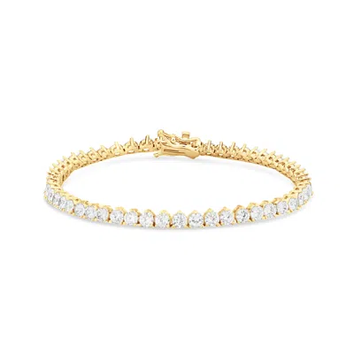Shymi Women's Three Prong Round Tennis Bracelet - Gold