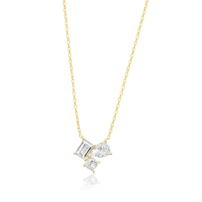 Shymi Women's Three Stone Necklace - Gold