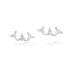 Shymi Women's Three Stone Triangle Crawler - Silver In Metallic