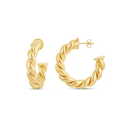 Shymi Women's Twist Hoop Earrings - Gold