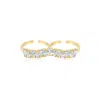 Shymi Women's Two Finger Pear Shape Ring - Gold