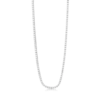 Shymi Women's Two Mm Classic Tennis Necklace - Silver In Metallic
