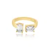 Shymi Women's Two Stone Cuff Stack Ring - Gold