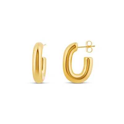 Shymi Women's U Shaped Hoop Earrings - Gold