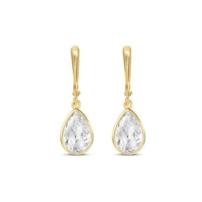 Shymi Women's Victorian Style Fancy Shape Drop Earrings - Gold Pear