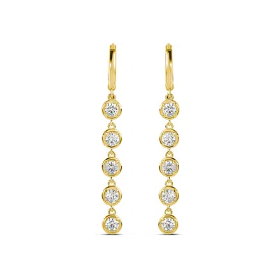 Shymi Women's Victorian Style Round Drop Earrings - Gold