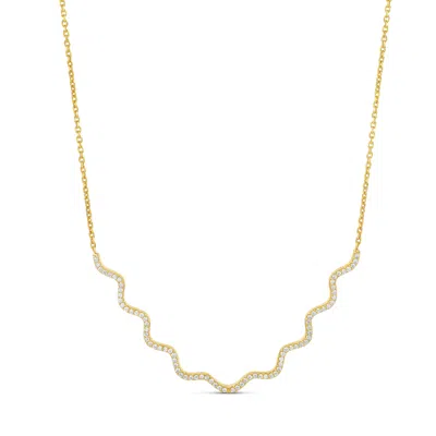 Shymi Women's Wavy Tennis Chain Necklace - Gold