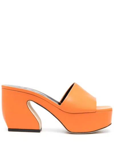 SI ROSSI 95MM SCULPTED-HEEL SANDALS