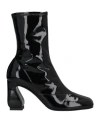 Si Rossi By Sergio Rossi Woman Ankle Boots Black Size 10 Textile Fibers In Black