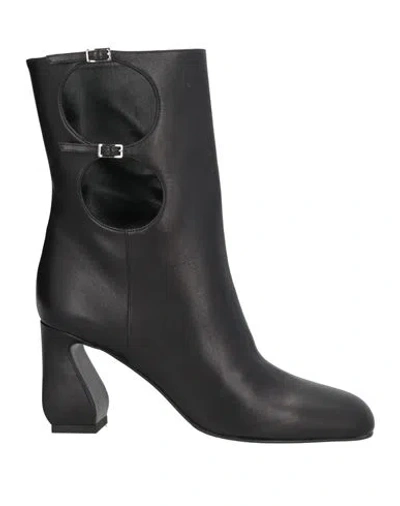 Si Rossi By Sergio Rossi Woman Ankle Boots Black Size 7 Leather