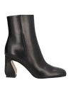Si Rossi By Sergio Rossi Woman Ankle Boots Black Size 7.5 Leather
