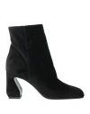 Si Rossi By Sergio Rossi Woman Ankle Boots Black Size 8 Textile Fibers In Black