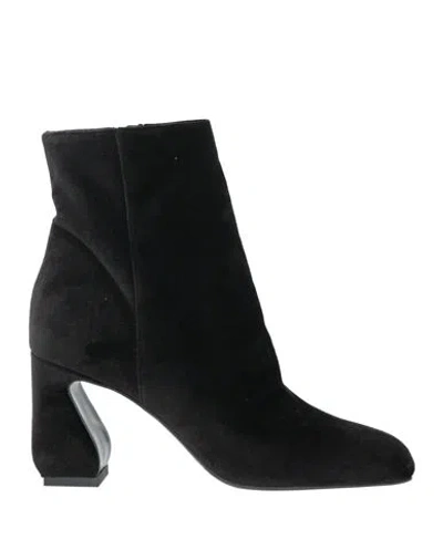 Si Rossi By Sergio Rossi Woman Ankle Boots Black Size 8 Textile Fibers