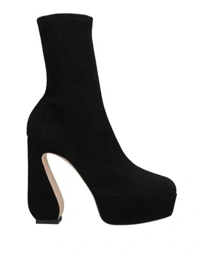 Si Rossi By Sergio Rossi Woman Ankle Boots Black Size 10 Soft Leather